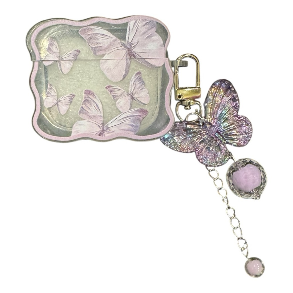 AirPod 1/2, 3, Pro 2 Butterfly Case w/ Charm NWOT